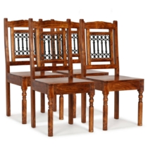 vidaXL 4 db klasszikus stílusú tömör fa szék paliszander felülettel