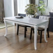 vidaXL fehér magasfényű étkezőasztal 116 x 66 x 76 cm