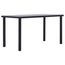 vidaXL fekete és betonszürke MDF étkezőasztal 140 x 70 x 75 cm