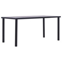 vidaXL fekete és betonszürke MDF étkezőasztal 160 x 80 x 75 cm
