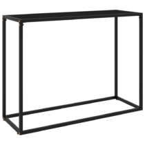 vidaXL fekete edzett üveg tálalóasztal 100 x 35 x 75 cm