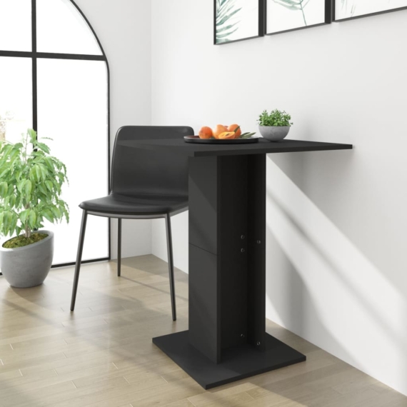 vidaXL fekete forgácslap bisztróasztal 60 x 60 x 75 cm 