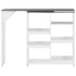 Kép 2/6 - vidaXL fehér bárasztal mozgatható polccal 138 x 39 x 110 cm