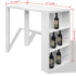 Kép 6/6 - vidaXL fehér magasfényű MDF bárasztal bortartóval
