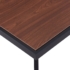 Kép 4/5 - vidaXL sötét faszínű és fekete MDF étkezőasztal 120 x 60 x 75 cm