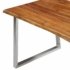 Kép 5/7 - vidaXL tömör akácfa és rozsdamentes acél étkezőasztal 160 x 80 x 75 cm