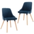 Kép 1/7 - 323051 vidaXL Dining Chairs 2 pcs Blue Velvet