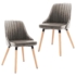 Kép 1/9 - 323052 vidaXL Dining Chairs 2 pcs Light Grey Velvet
