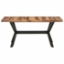 Kép 2/10 - vidaXL tömör fa étkezőasztal mézszínű felülettel 160 x 80 x 75 cm