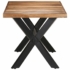 Kép 3/10 - vidaXL tömör fa étkezőasztal mézszínű felülettel 160 x 80 x 75 cm