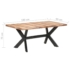 Kép 6/10 - vidaXL tömör fa étkezőasztal mézszínű felülettel 180 x 90 x 75 cm
