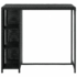 Kép 2/8 - vidaXL fekete polyrattan bárasztal tárolópolccal 120 x 60 x 110 cm