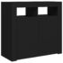 Kép 6/10 - vidaXL fekete tálalószekrény LED-világítással 80 x 35 x 75 cm
