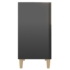 Kép 4/5 - vidaXL magasfényű fekete forgácslap tálalószekrény 57 x 35 x 70 cm