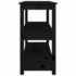 Kép 5/8 - vidaXL fekete tömör fenyőfa tálalóasztal 110x40x74 cm