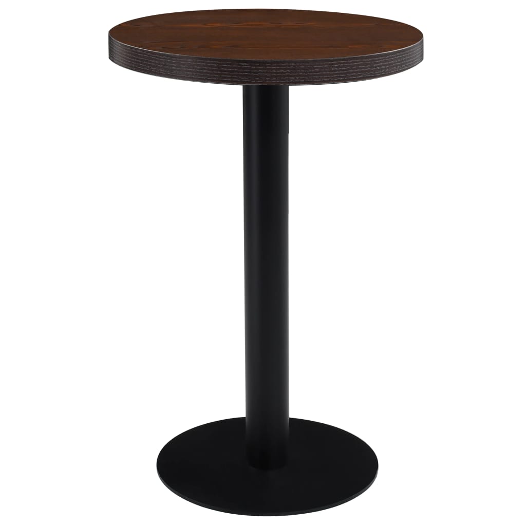 vidaXL sötétbarna MDF bisztróasztal 50 cm