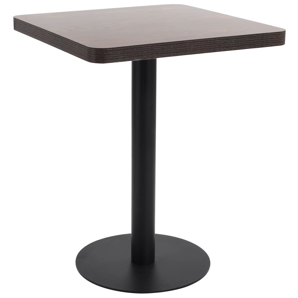 vidaXL sötétbarna MDF bisztróasztal 60 x 60 cm